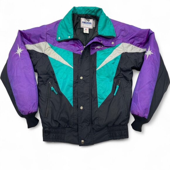 Polaris Vintage 1990's Snowmobile Ski Winter Jacket Men's Medium - Picture 1 of 7